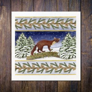 Winter-Pine-Marten-Christmas-Card