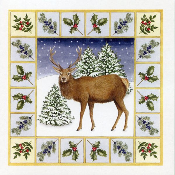Winter-Red-Deer-Christmas-Card