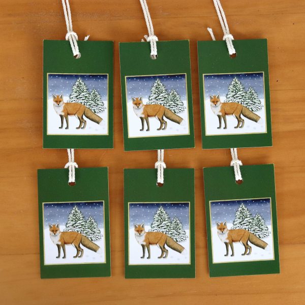 Winter-Red-Fox-Christmas Gift tags