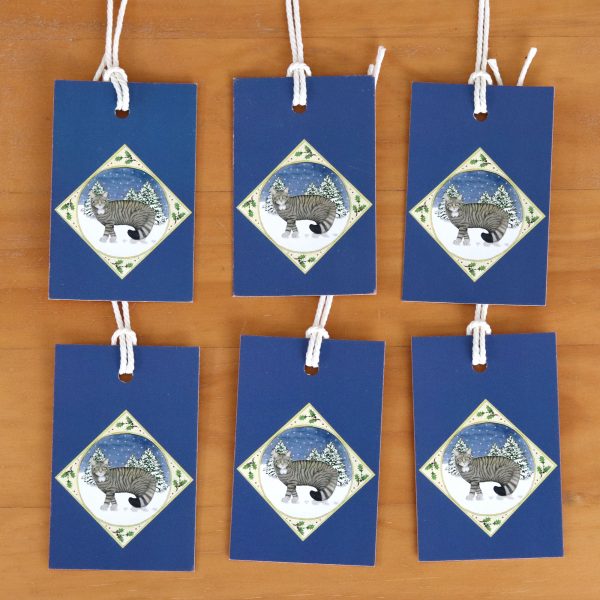 Winter-Wild-Cat-Christmas gift -tags