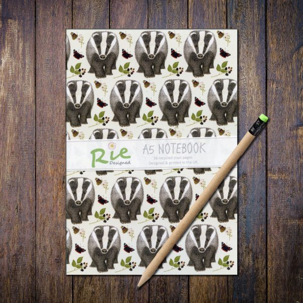 Badger-and-brambles-A5-notebook