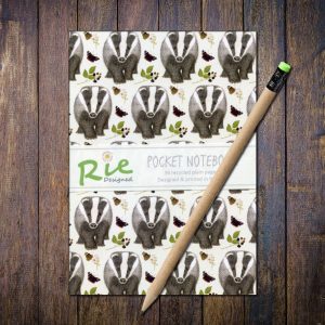 Badger-and-brambles-a6-notebook