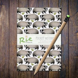 Badger-and-ferns-a6-notebook