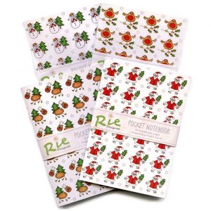 Christmas A6 Plain Paper Recycled Notebooks