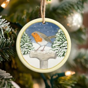 robin hanging christmas tree decoration