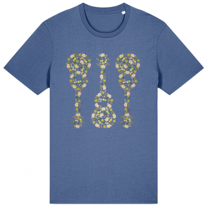 Floral Ukuleles Organic T Shirt