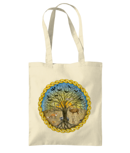 Celtic Forest Bag for Life Long Handled Tote