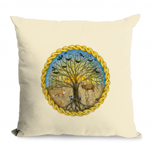 Celtic Forest Cotton Throw Cushion