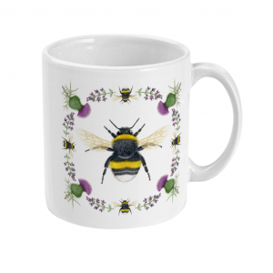 Bumblebee and Thistles Ceramic Mug