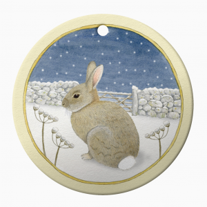 Ceramic Ornament Rabbit Hanging Christmas Bauble