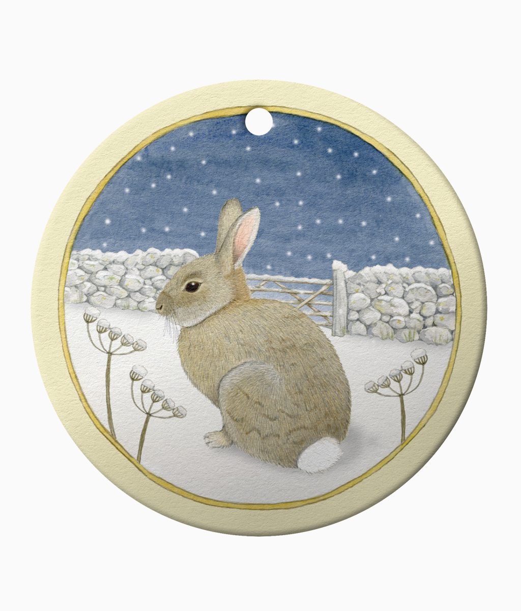 Ceramic Ornament Rabbit Hanging Christmas Bauble - Image 5