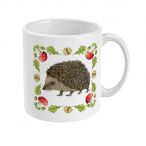 Hedgehog and Toadstools Ceramic Mug