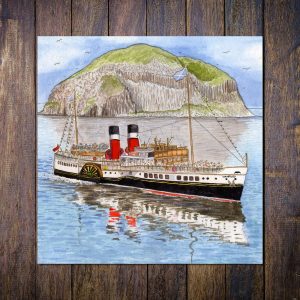 Ailsa Craig and Waverley Blank Greetings Card